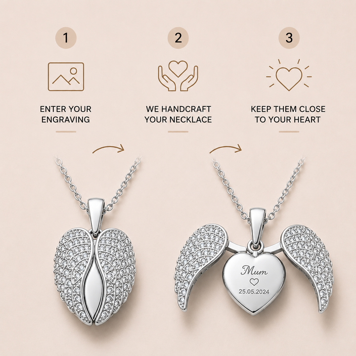 Guardian Angel Engraved Necklace