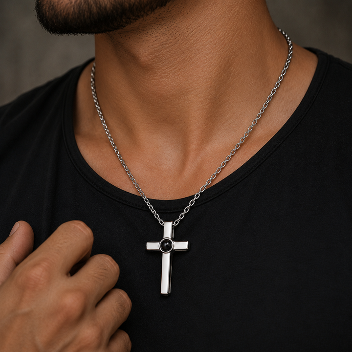 Cross Projection Necklace