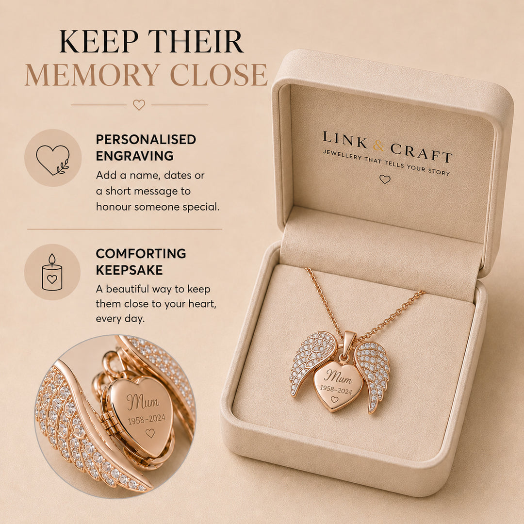 Guardian Angel Engraved Necklace