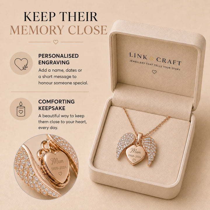 Guardian Angel Engraved Necklace