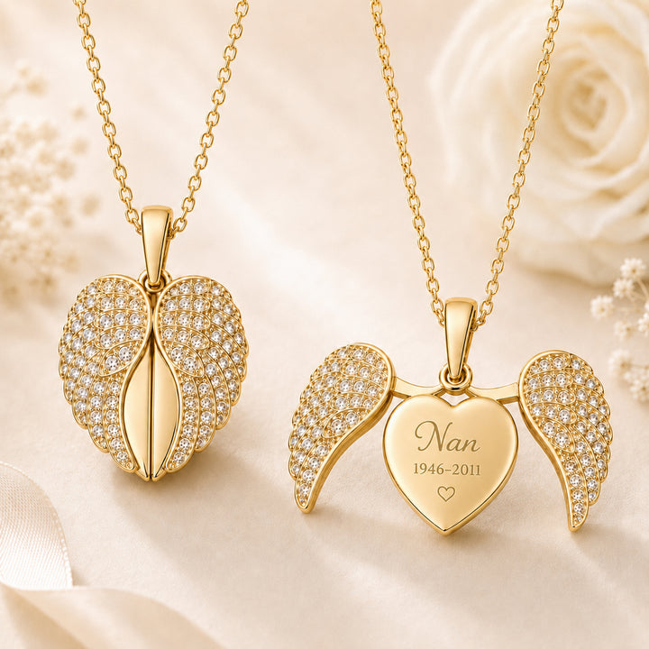 Guardian Angel Engraved Necklace